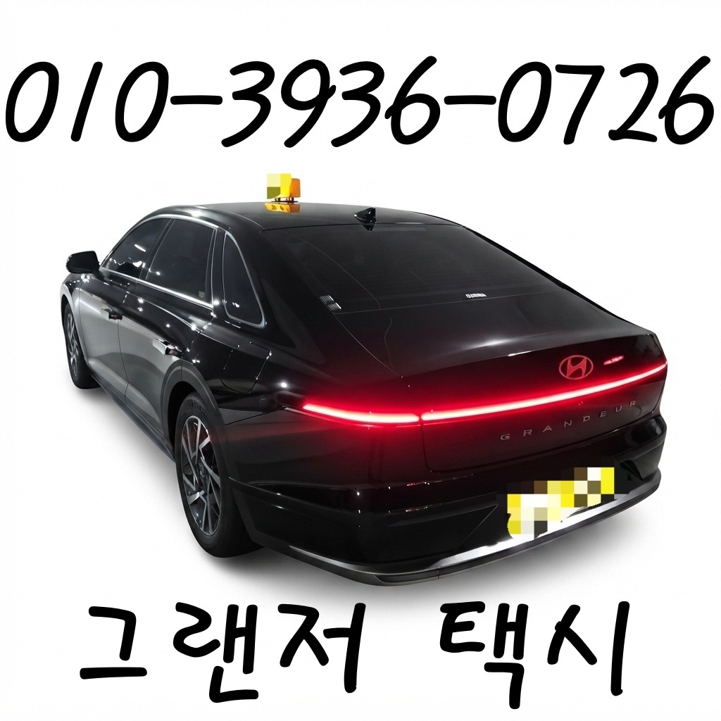 그랜저 택시 후면